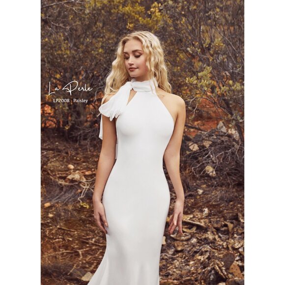 La Perle by Calla Blanche LP2008 Paisley Wedding Gown Size 10 & 12 NEW - Picture 3 of 4